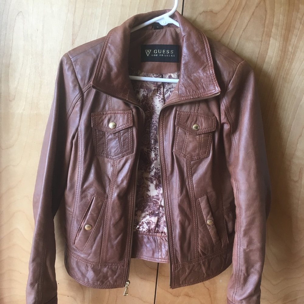 Guess Women's Leather Jacket | Size S/M